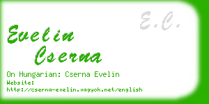 evelin cserna business card